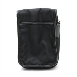 Prada Bag Saffiano Shoulder Leather Nylon Tessuto Black